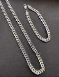 Bonito Colar e Pulseira em Prata