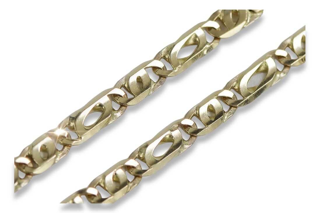 Łańcuszek z żółtego żółte 13g Tygrysie oko 14k 585 włoski cc021y