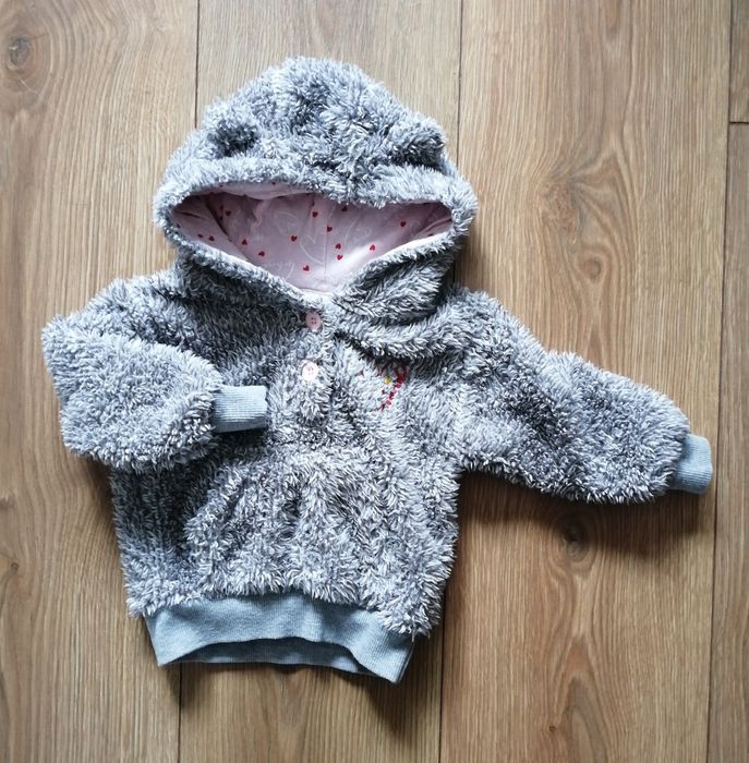 Bluza sweter szary R 62/68 Lupilu