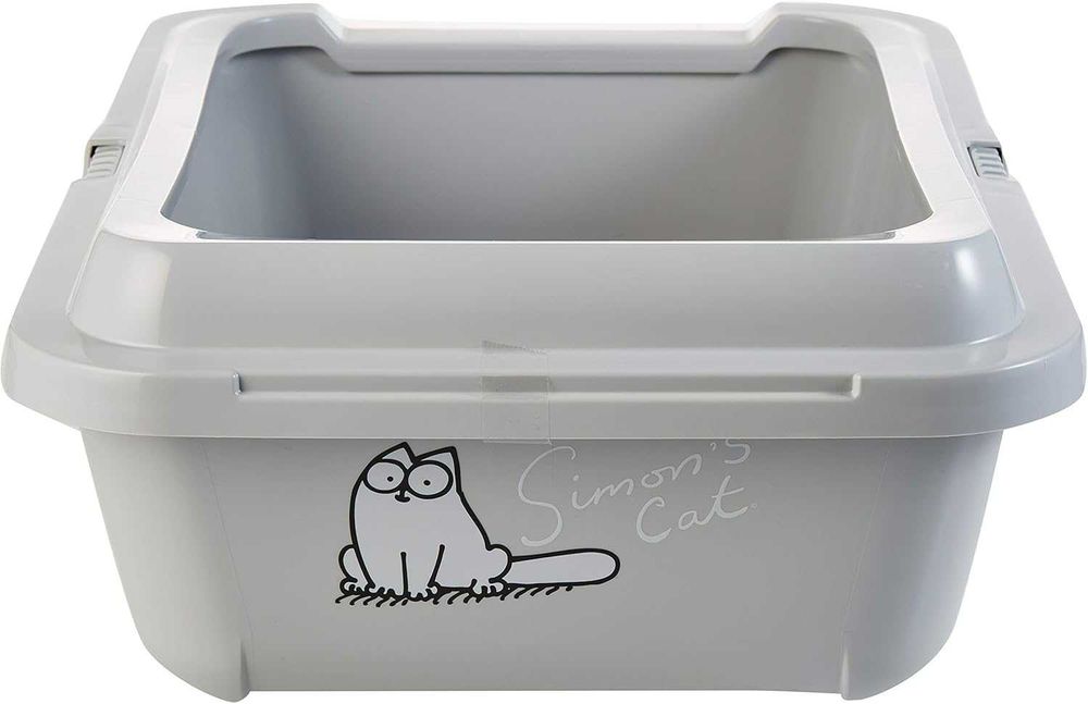 лоток котячий туалет Simon's Cat 51756, 43 см x 32 см x 13 см, сірий