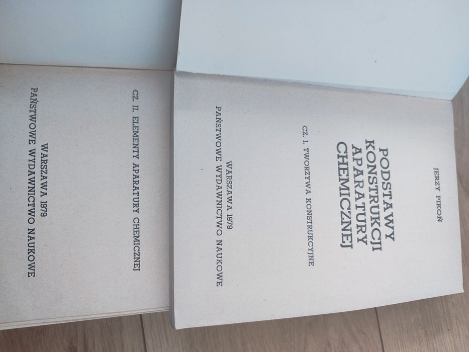 Podstawy konstrukcji aparatury chemicznej  J. Pikoń cz.I-II komplet
