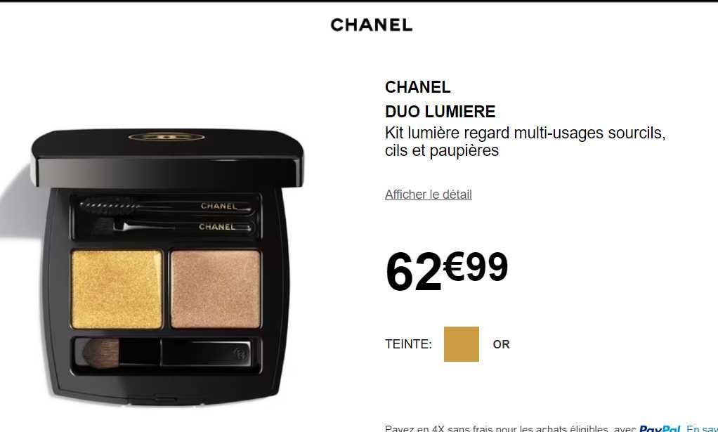 Палітра тіней Chanel Duo Lumiere