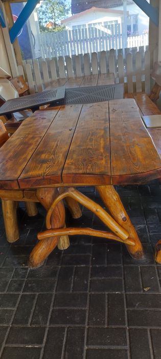 Komplet ogrodowy drewniany stół+ ławy, meble ogrodowe meble ogrodowe