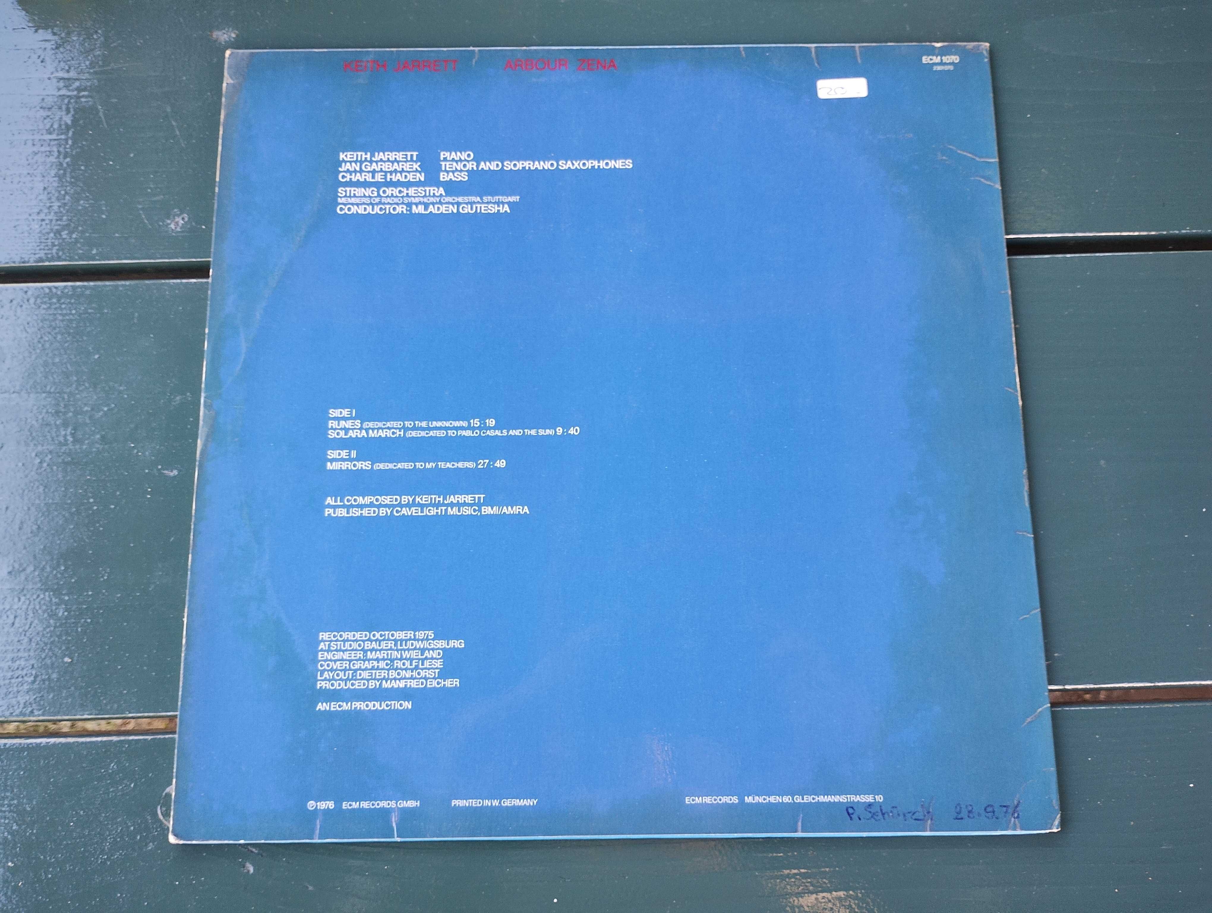Keith Jarrett Arbour Zena LP 1 Press
