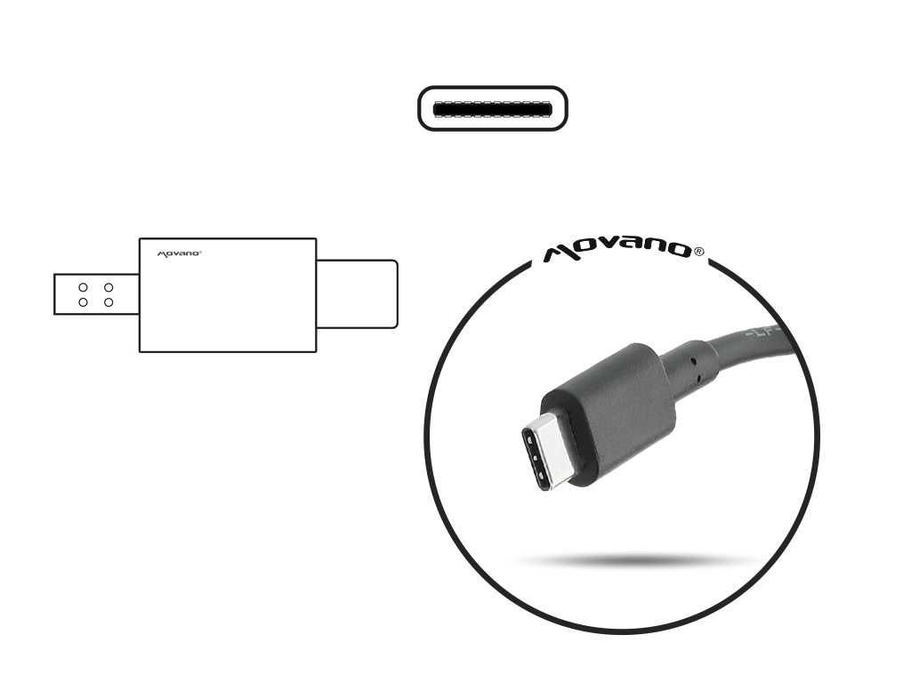 Ładowarka Zasilacz Samochodowy Movano 65W USB type C USB-C