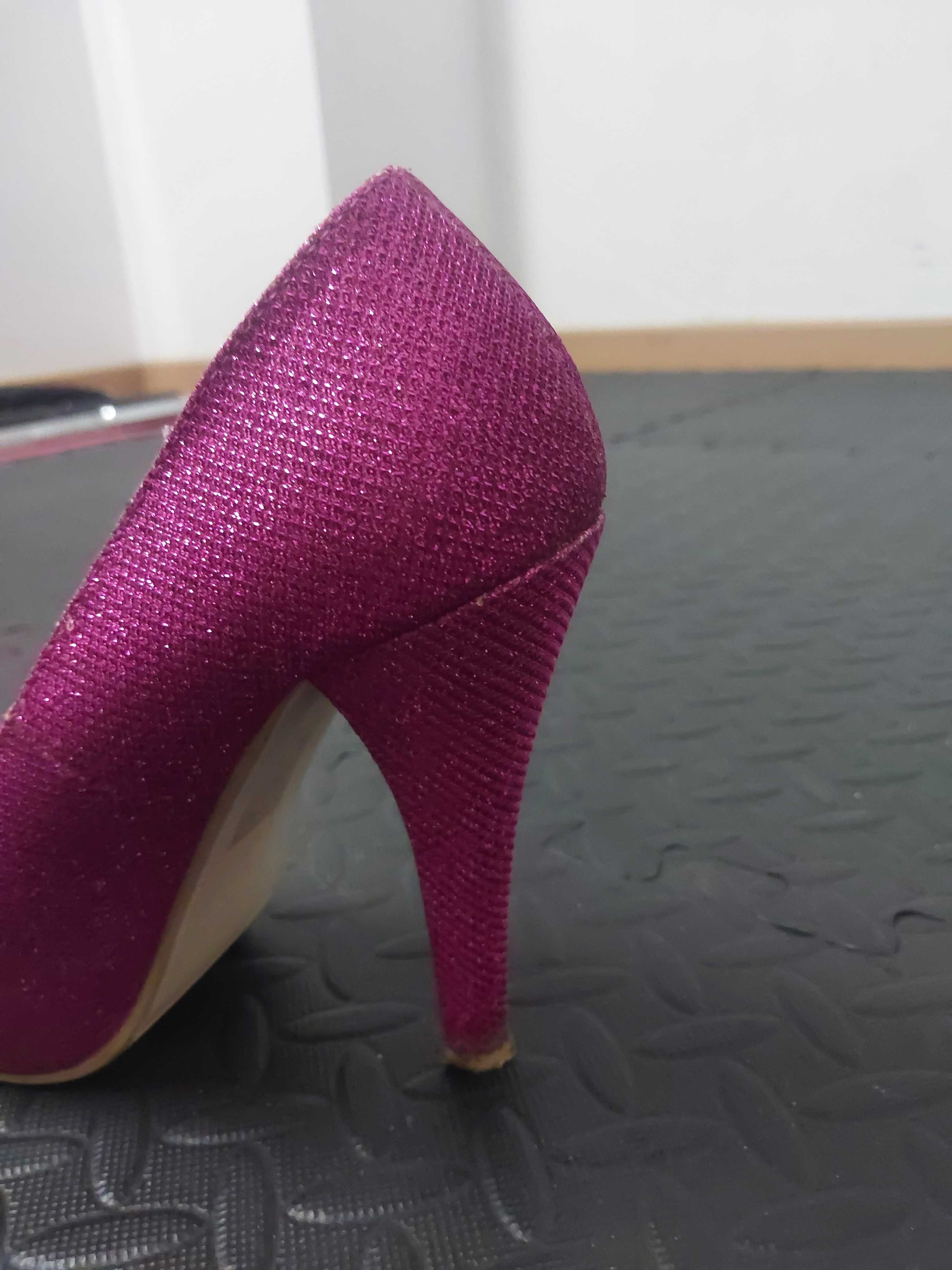 Sapatos Altos Rosa