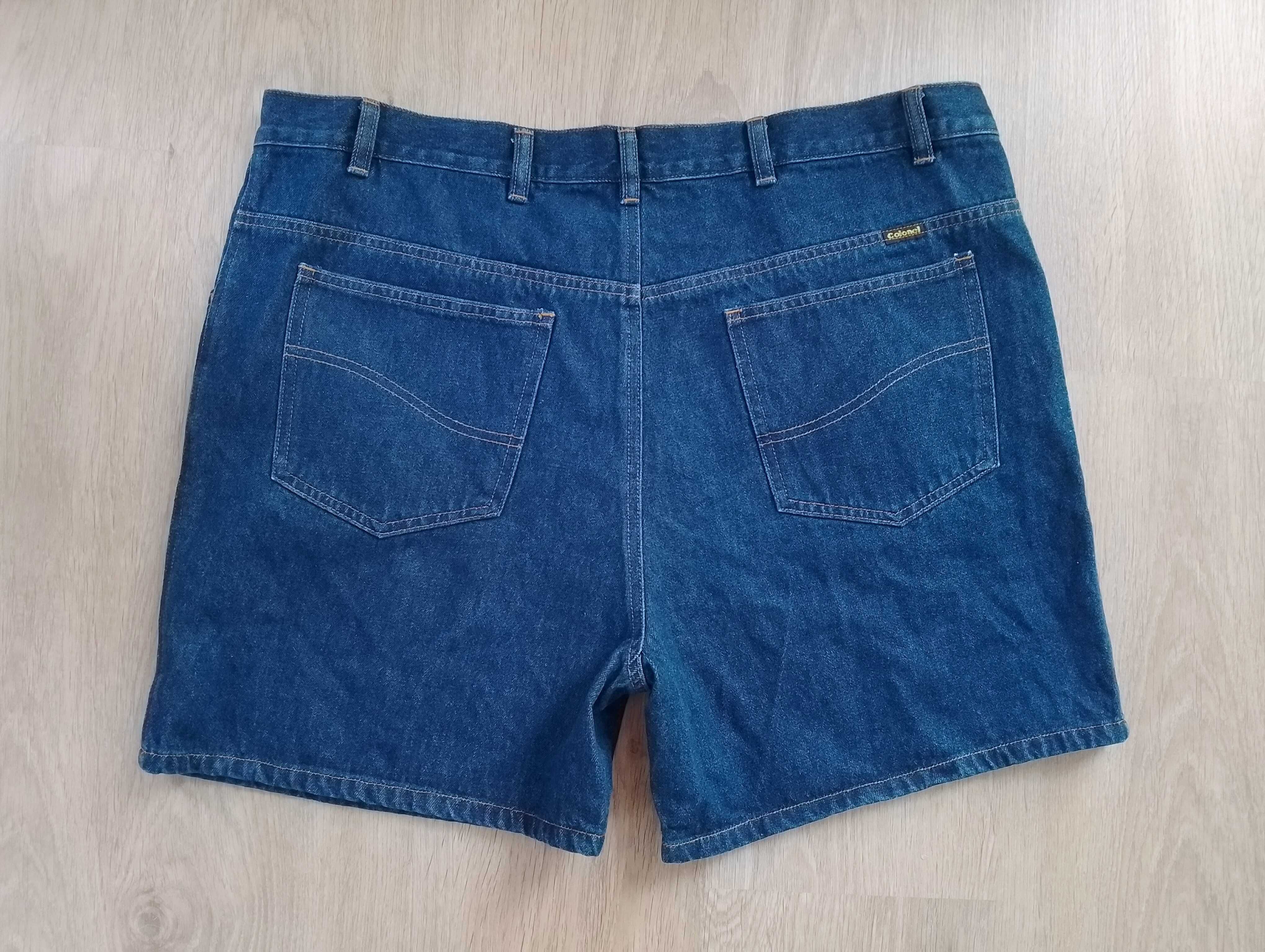 Colonel granatowe dżinsowe szorty spodenki wysoki stan 4XL 48 5XL 50