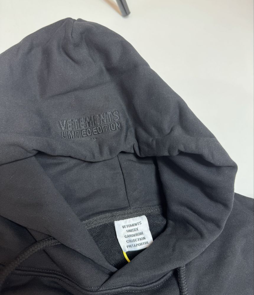 Худі Vetements Hi speed fashion INC M L black hoodie & balenciaga