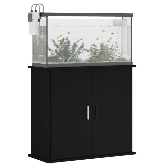 Szafka pod akwarium Vidaxl, czarna, 81x36x73 cm, stylowa i trwała