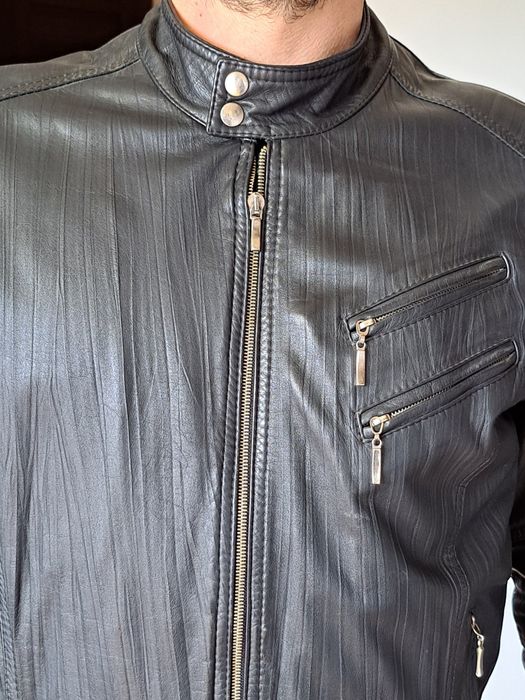 Męska kurtka skórzana L