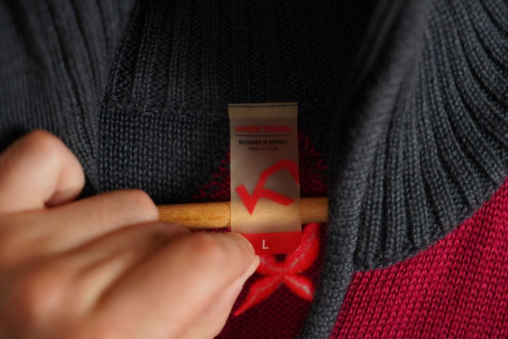 Kari Traa wełniana damska bluza trekkingowa górska sweter golf L w4