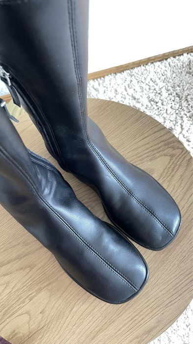 Шкіряні черевики чоботи ботильйони жіночі  Zara демісезон