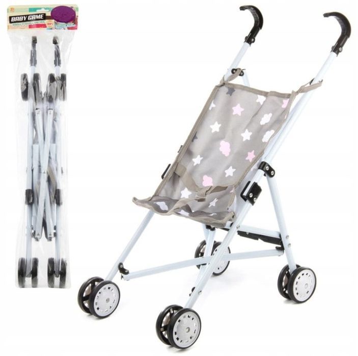 Duży Wózek Dla Lalek Spacerówka Spacerowy Składany