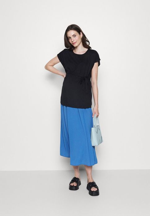 Bluzka ciążowa z wiskozy czarna Mamalicious XL