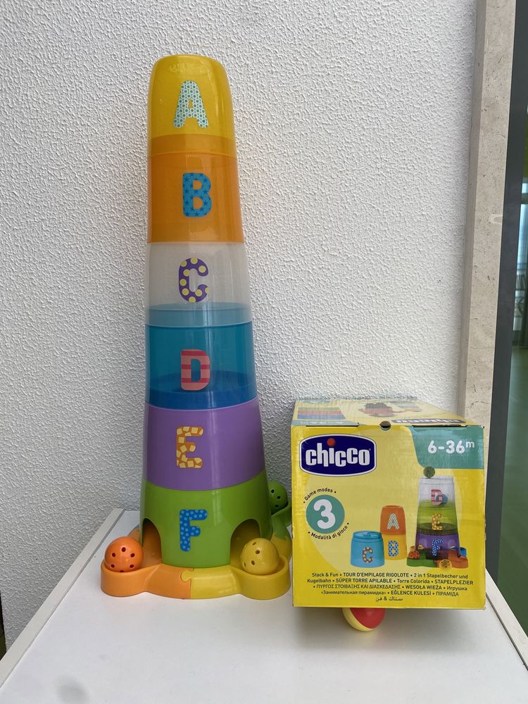 Stack & Fun Brinquedo educativo Chicco Torre + Puzzle + Bolas