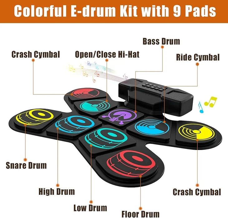 Электронная ударная установка для детей, комплект Uverbon Roll-Up