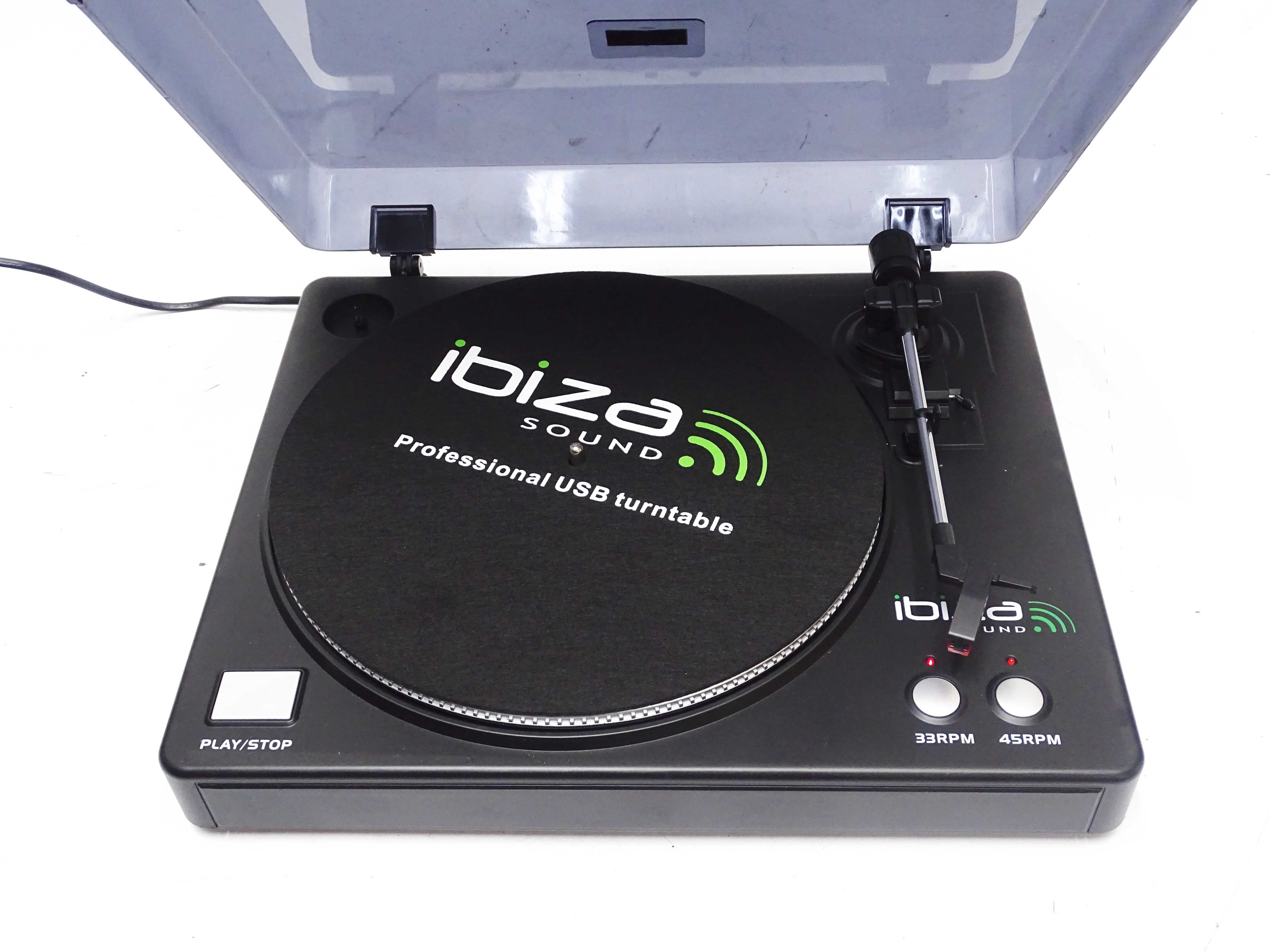 Gramofon Ibiza LP200 USB/SD odtwarzacz z funkcją nagrywania