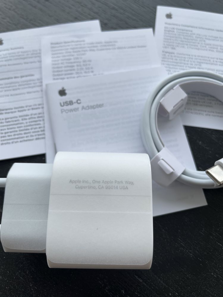 Szybka ładowarka Apple + kabel lightning USB-C