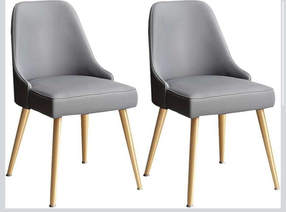 Dwa szare nowoczesne krzesła