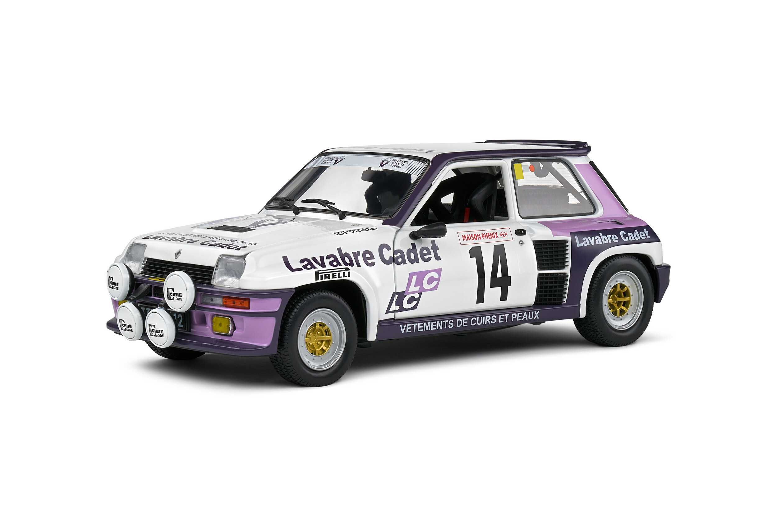 Renault 5 Turbo Rallye Lyon Charbonnière 1983 #14 Auriol Solido 1:18