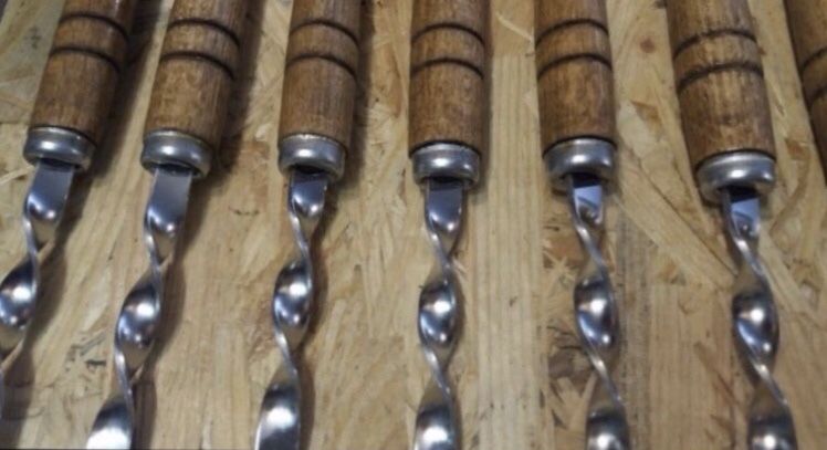 Шампура 3 мм с деревянной ручкой