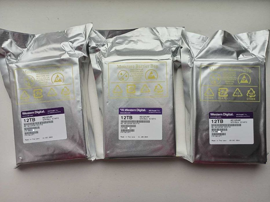WD Purple Pro 12TB Нові Жорсткі диски з РОЗШИРЕНОЮ ГАРАНТІЄЮ до3.30