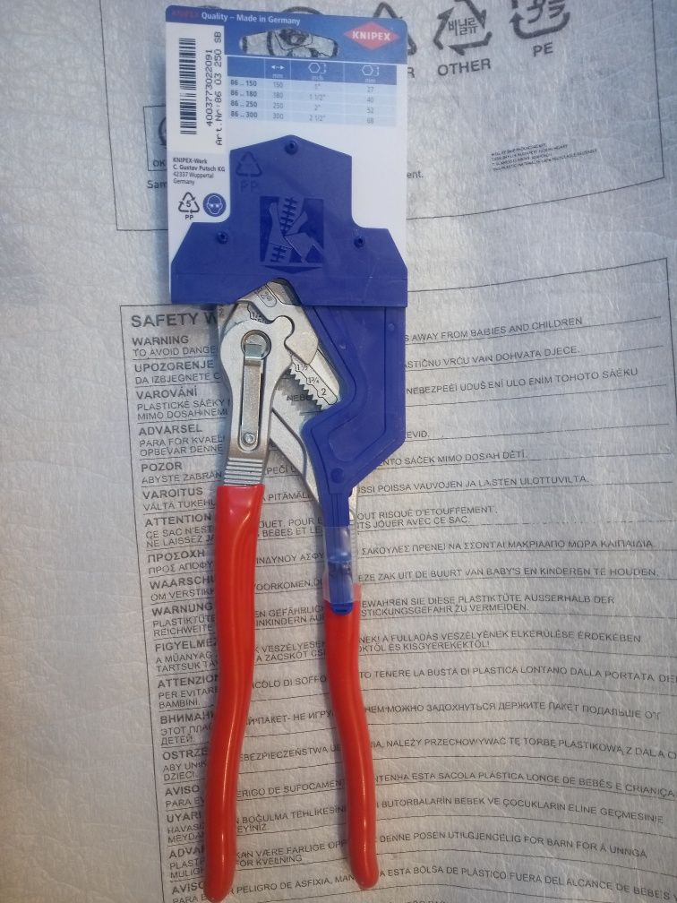 Knipex 86.03. 250 klucz nastawny do armatury nowy oryginał