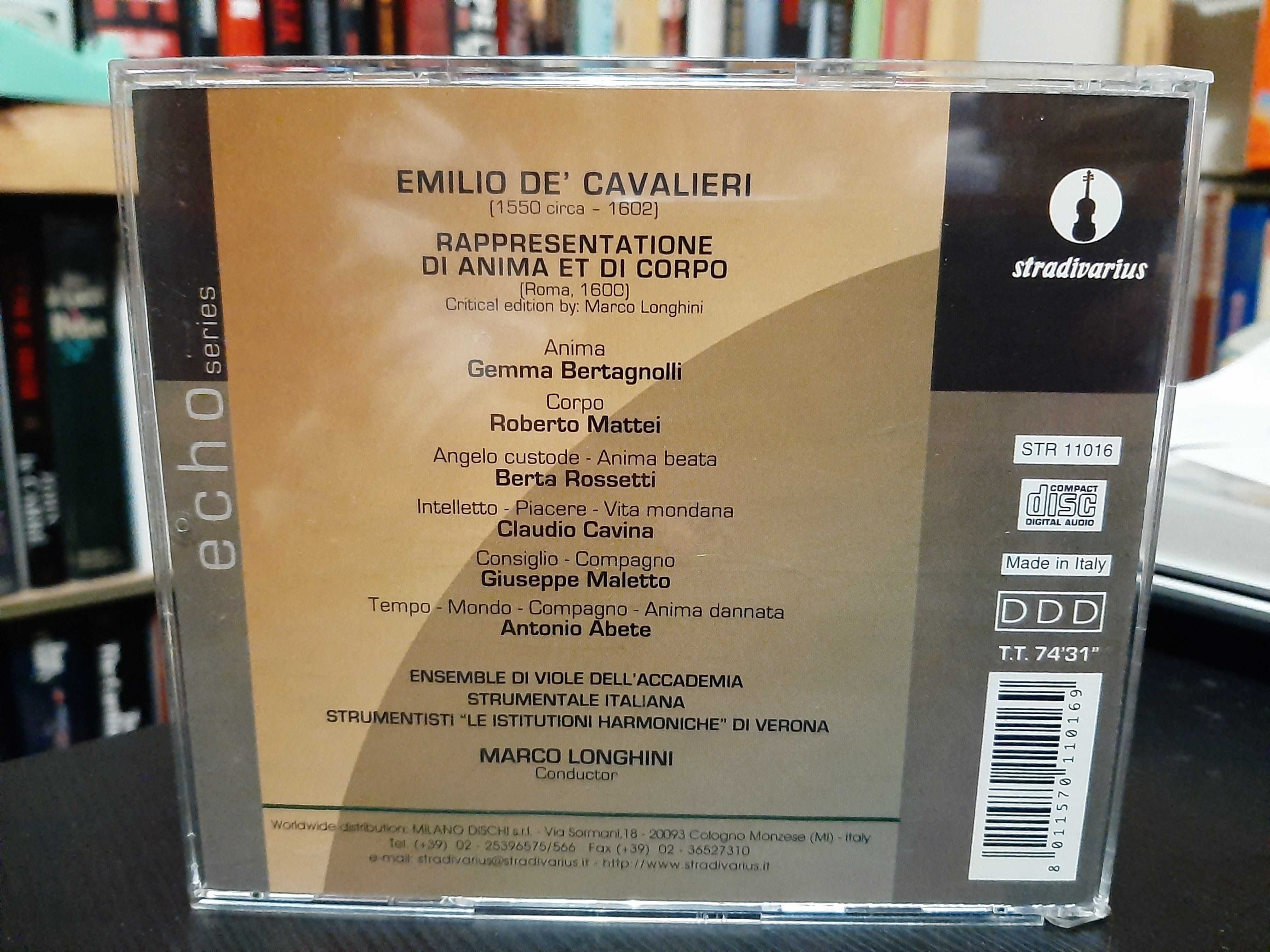 Emilio De Cavalieri – Rappresentatione Di Anima Et Di Corpo – Longhini
