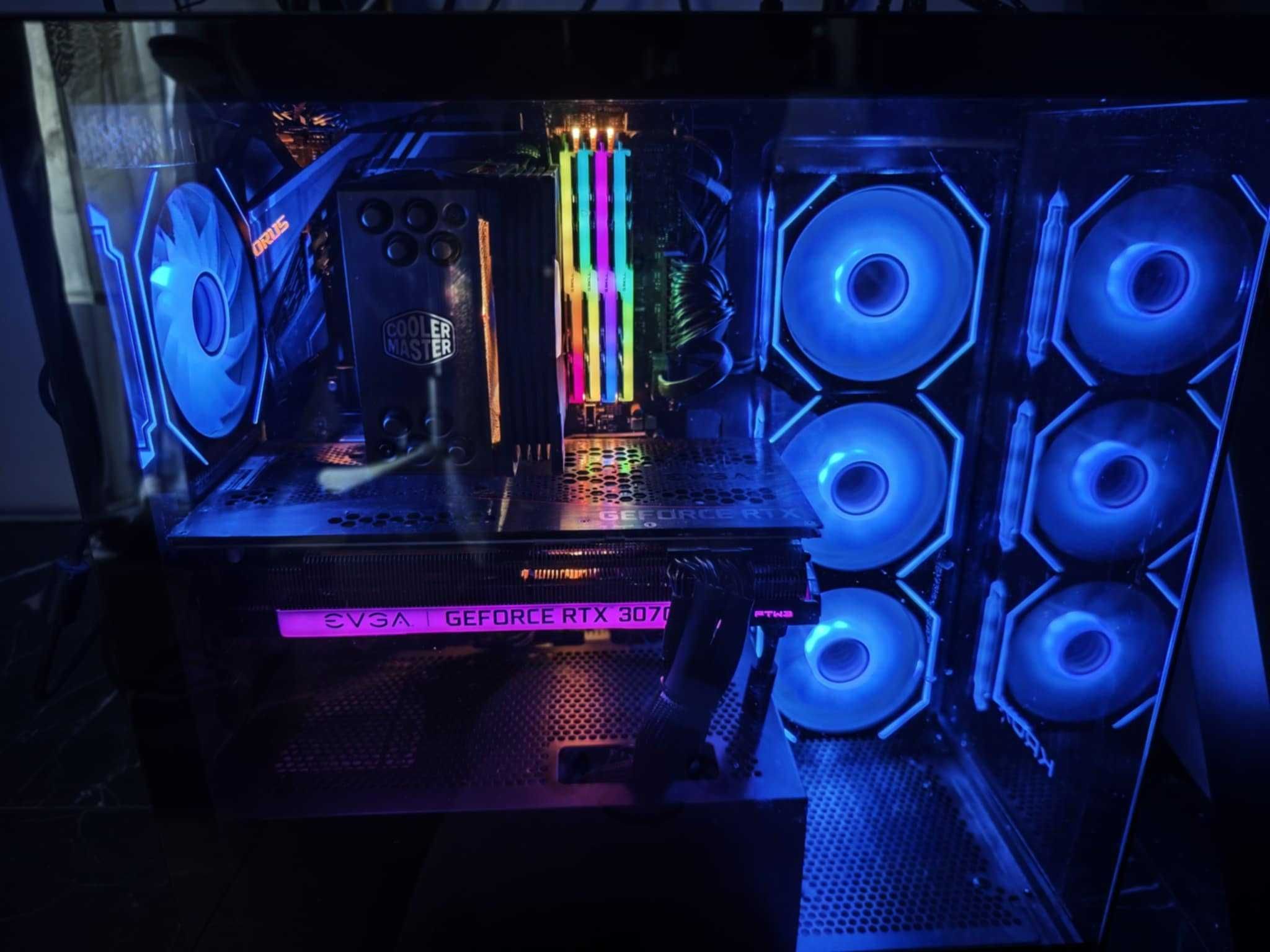Zestaw gamingowy:Z390+RTX 3070Ti Evga+DDR4 G.Skill+2xMonitor+biurko...