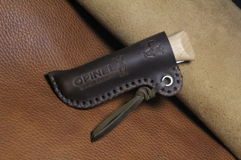 Чехол из натуральной кожи opinel ручная работа