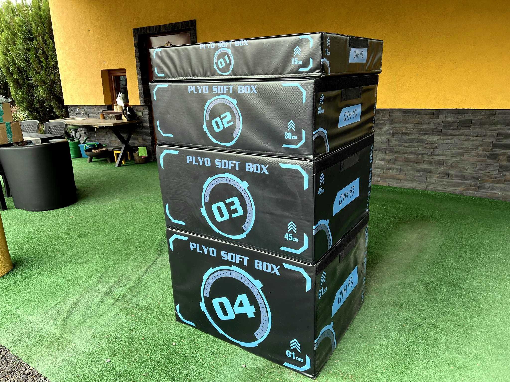 Soft Plyo Box Zestaw 4 piętra niebieski akcent