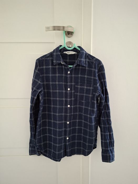 H&M koszula w kratę długi rękaw rozmiar 140