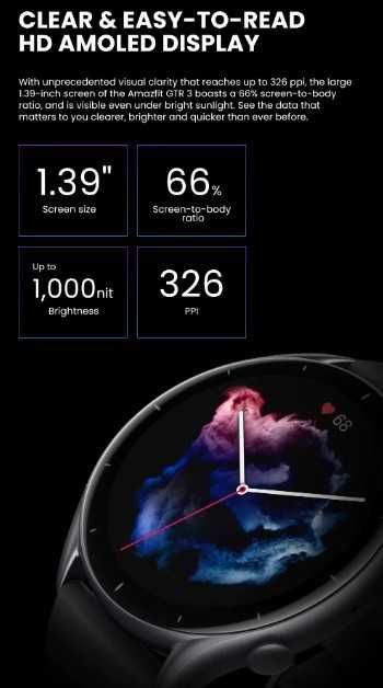 Смарт-годинник Amazfit GTR3, Global version, 2024 р.