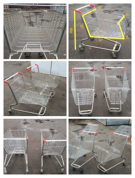 Тележки металлические грузовые / хозяйственные тачки для склада