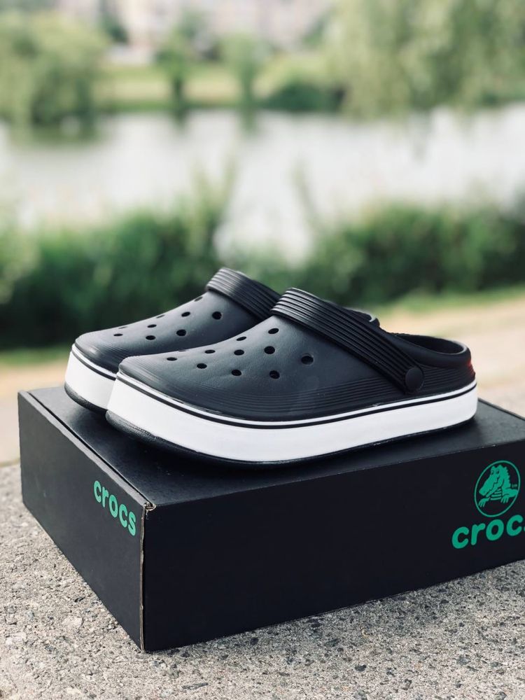 Мужские летние черные крокс Crocs bayaband black