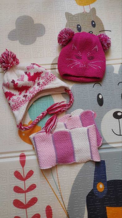 Шапка зимова / шапки для дівчинки на обхват голови 50/52 см