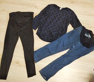 Bluza i spodnie ciążowe r. L ubrania ciążowe H&M