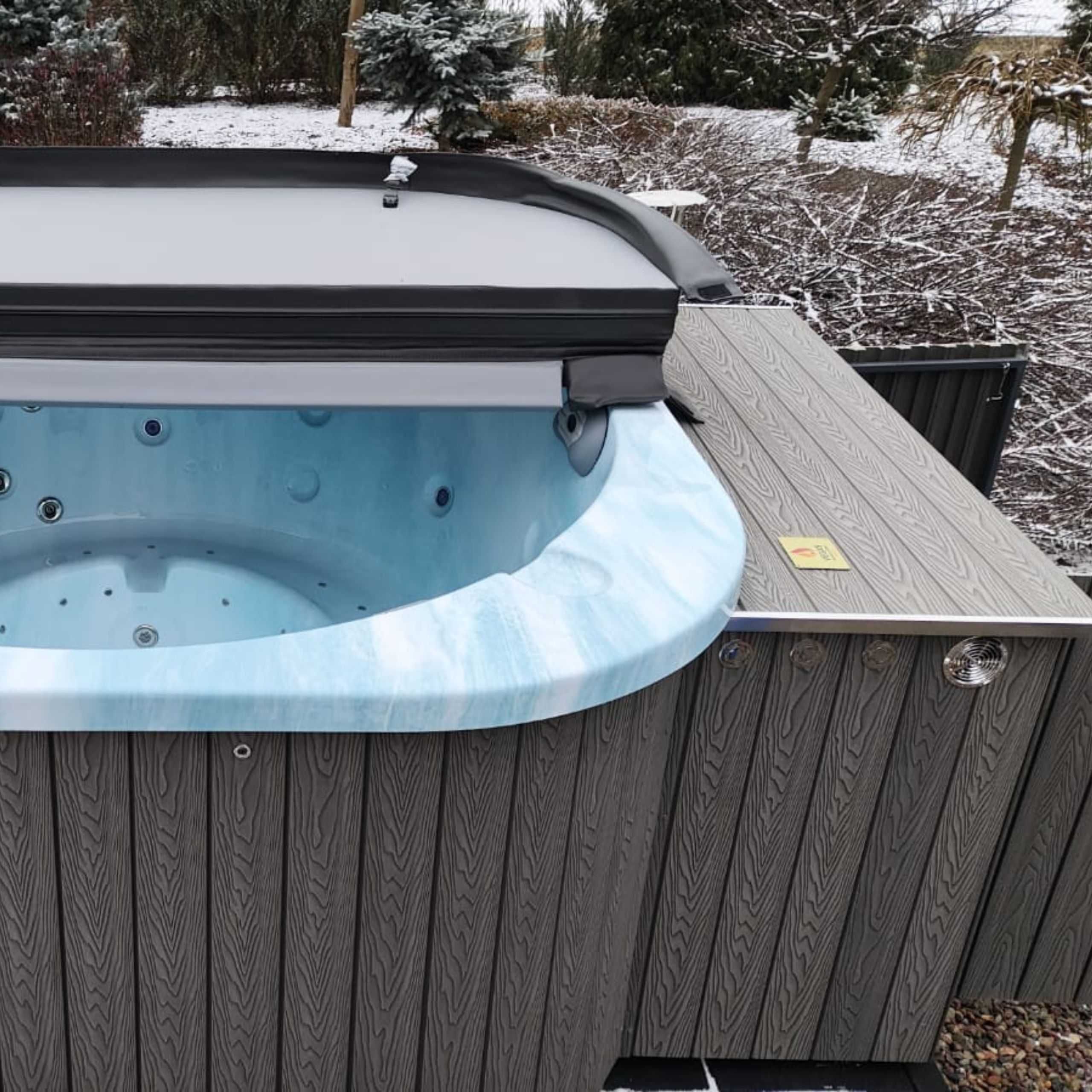 Balia Ogrodowa Jacuzzi z Ogrzewaniem GAZOWYM AKRYLOWA Kwadratowa