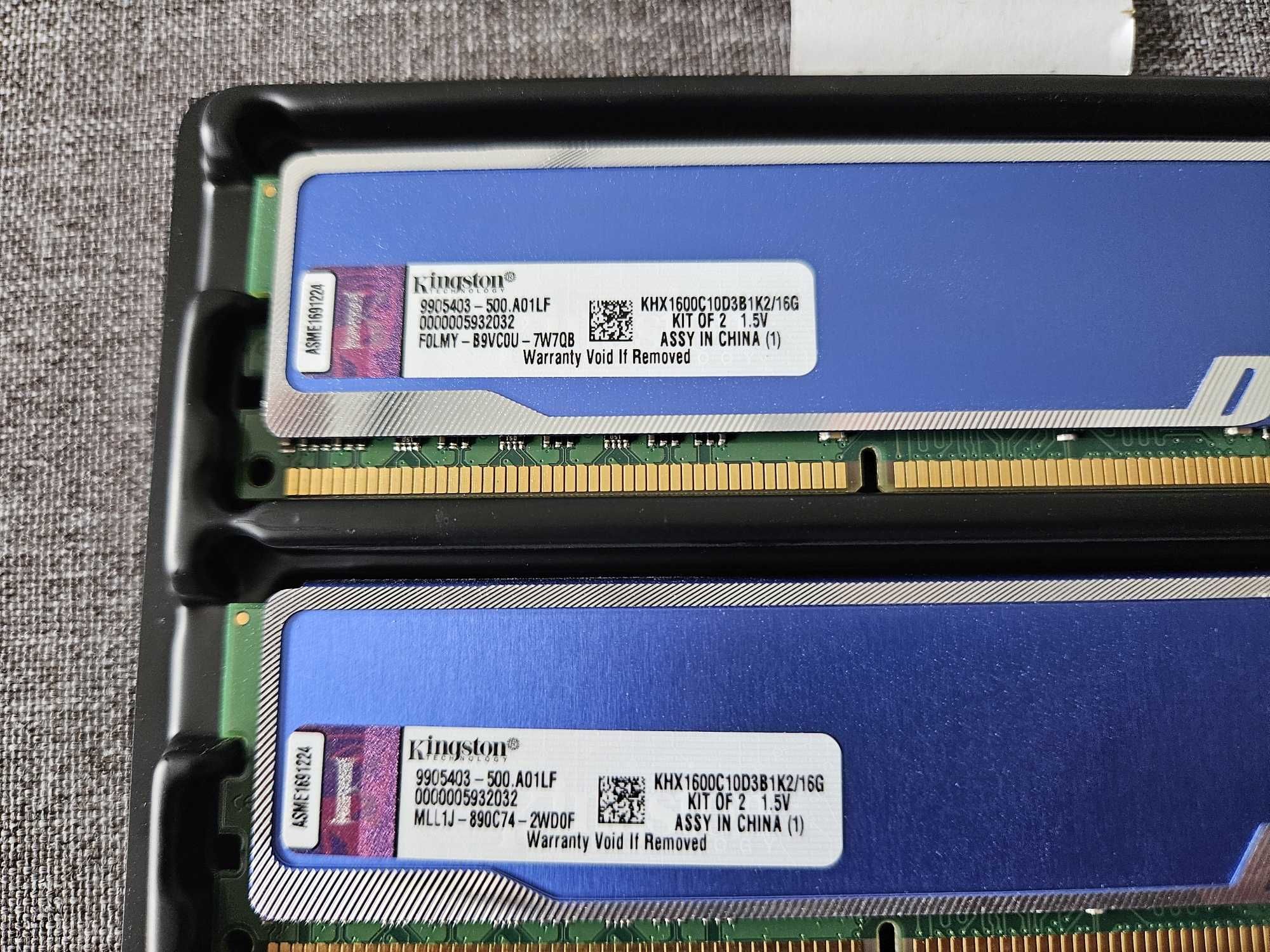 Kingston HyperX Blu DDR3 16 GB 2x8GB 1600MHz (KHX1600C10D3B1K2/16G)