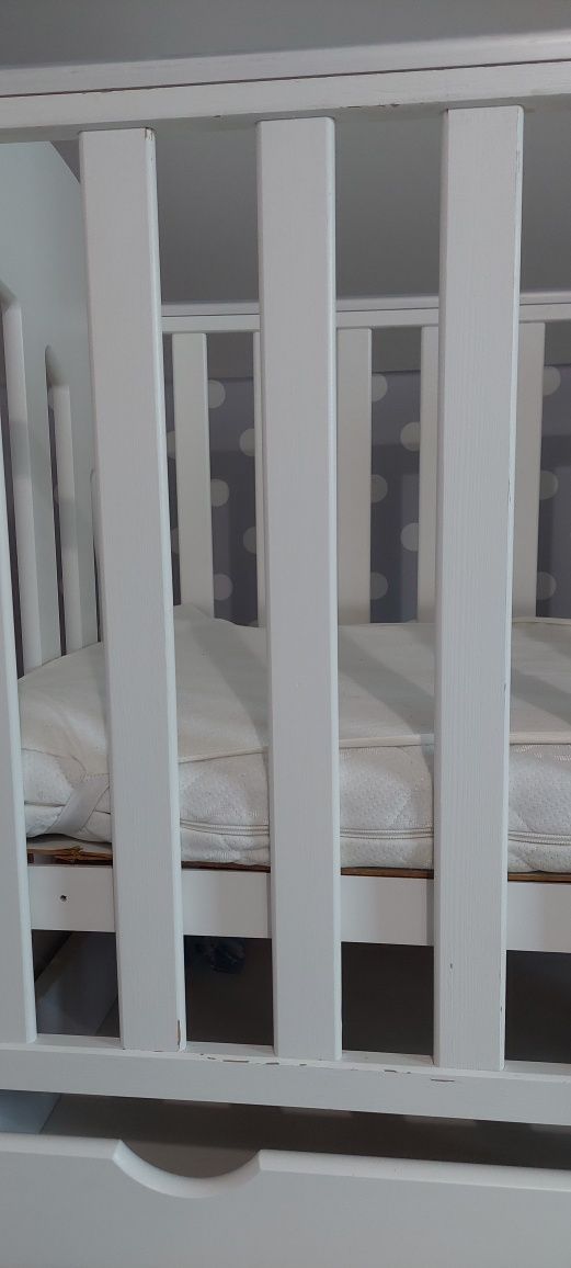 Łóżeczko dziecięce z szufladą, wymiar 120/60