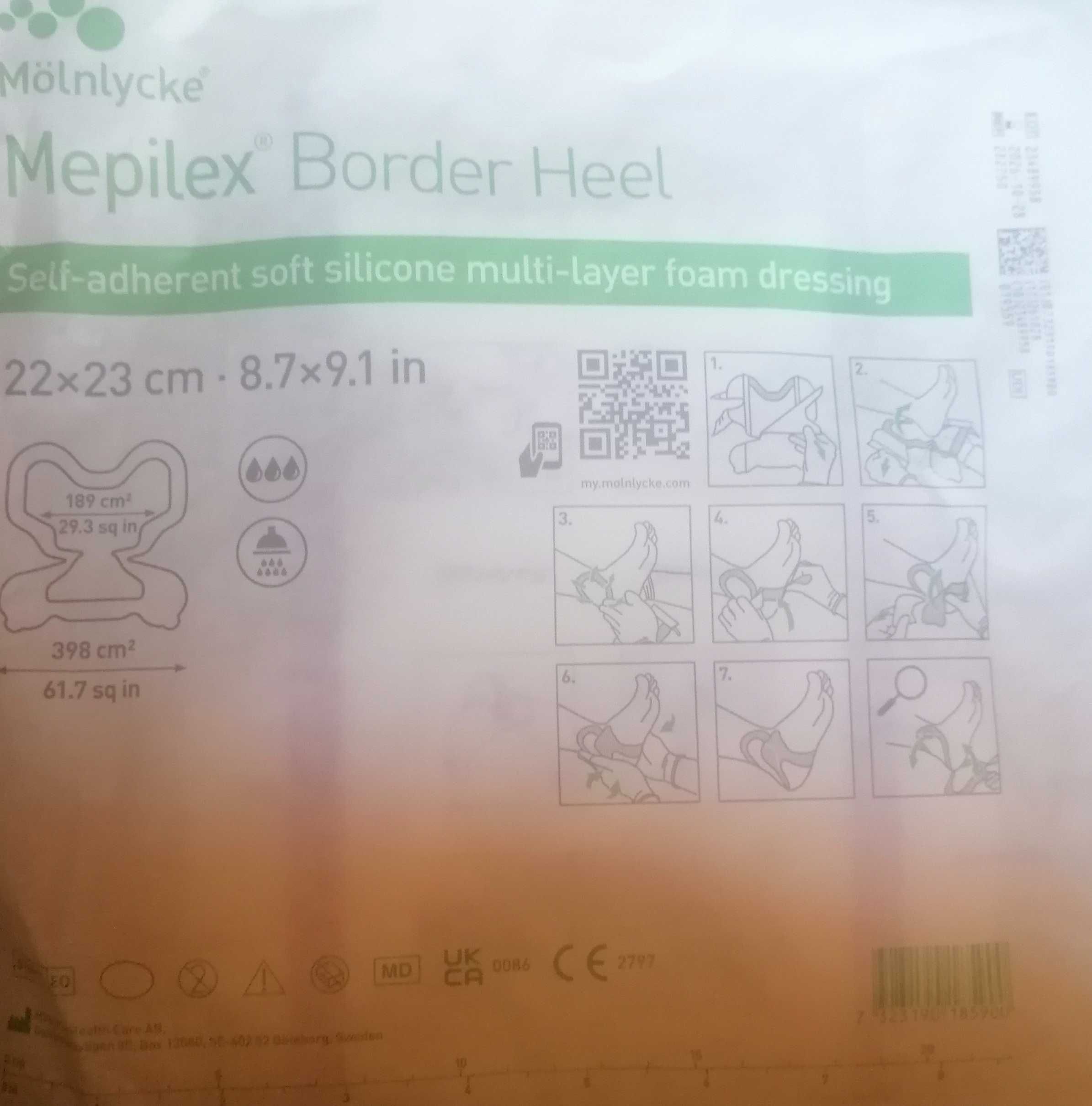 Opatrunek typu ALL in ONE Mepilex® Border Heel przeciw odleżynom