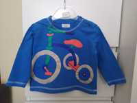 Koszulka na długi rękaw niebieska rower F&F 86