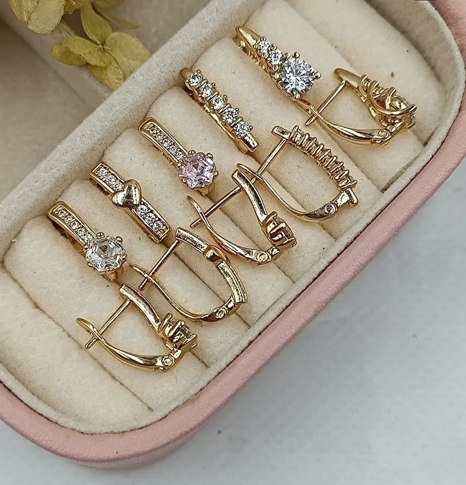 Подарунок на Миколая для дівчаток, Дитячі сережки з медзолота!