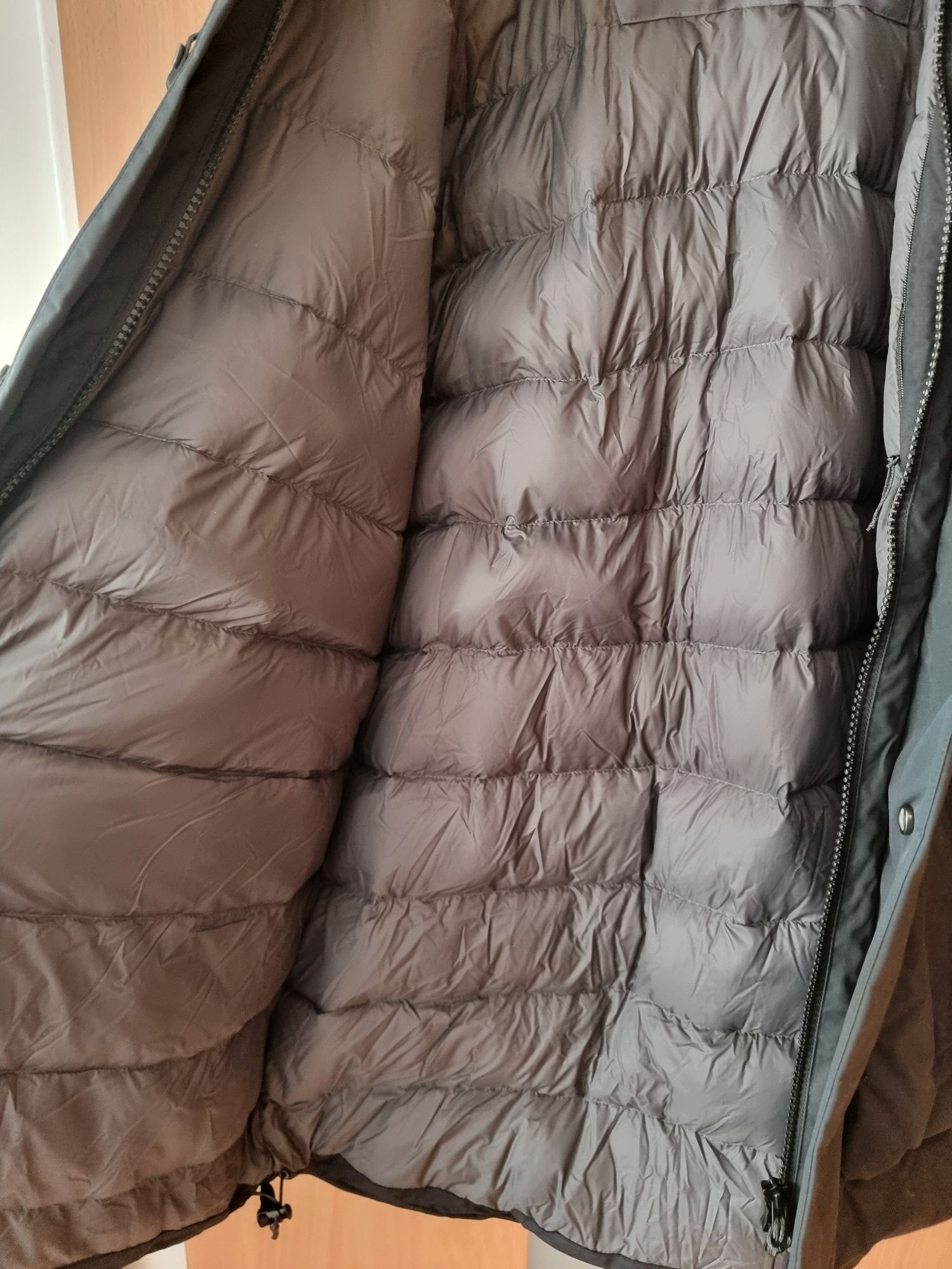 Czarna męska kurtka pierze Berghaus XXL pikowana zimowa premium