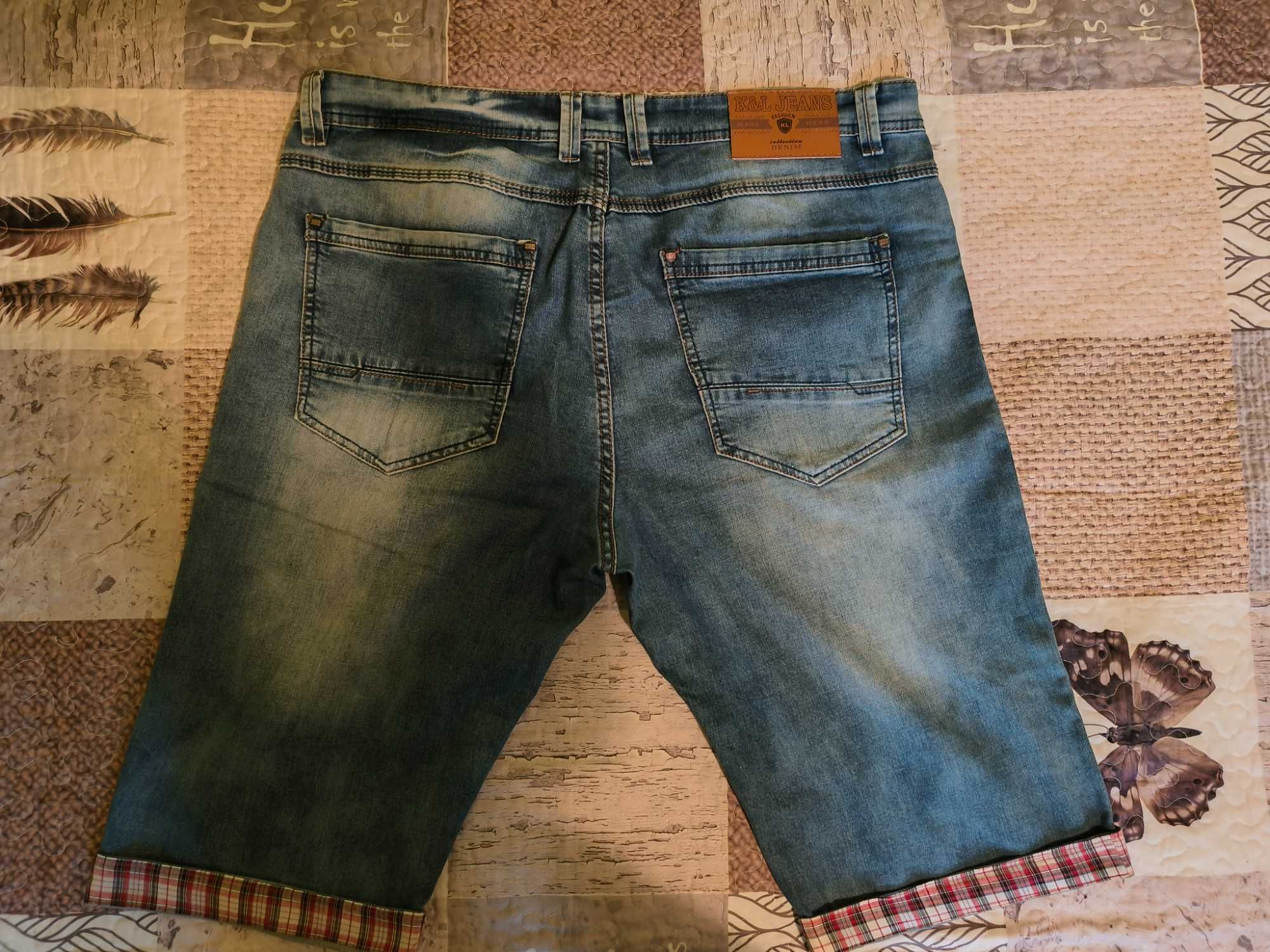 Shorty spodenki jeansowe męskie W40 L32 K&L Jeans niebieskie