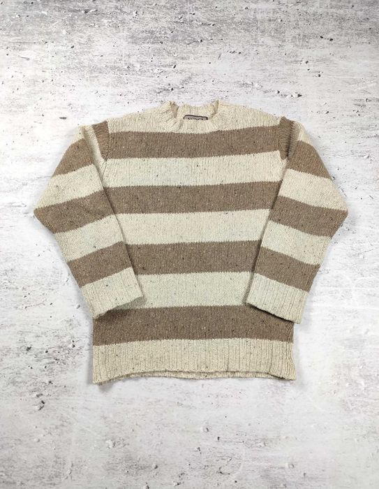 Sweter wełniany kaszmir Avoca Irleand paski jesienny r. M/L
