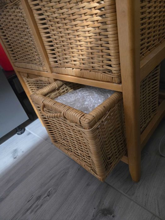 Szafka komoda rattanowa kolor naturalny 4 szuflady bardzo wytrzymała