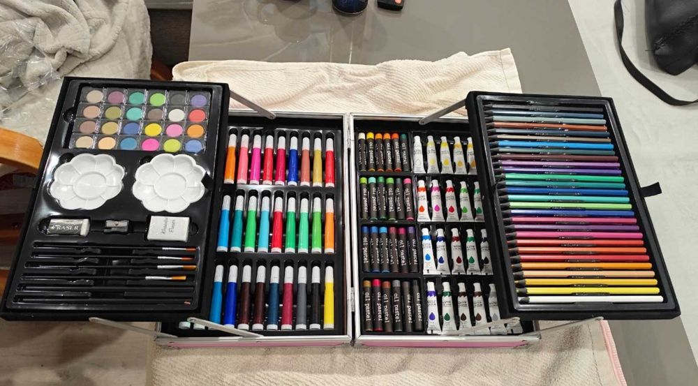 Duży 145w1 Zestaw Do Malowania Artystyczny Dla Dzieci Walizka Prezent