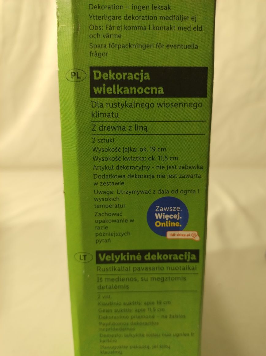 Dekoracja wielkanocna jajko kwiatek LivarnoHome