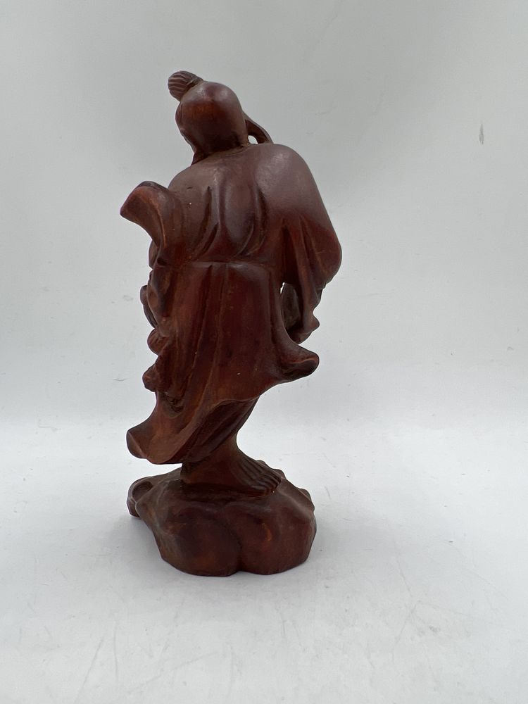 Rzeźba drewniana figurka chiński rybak
